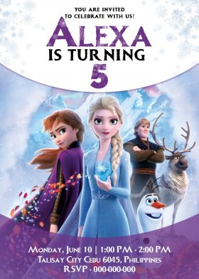 Frozen 2 Birthday Invitation