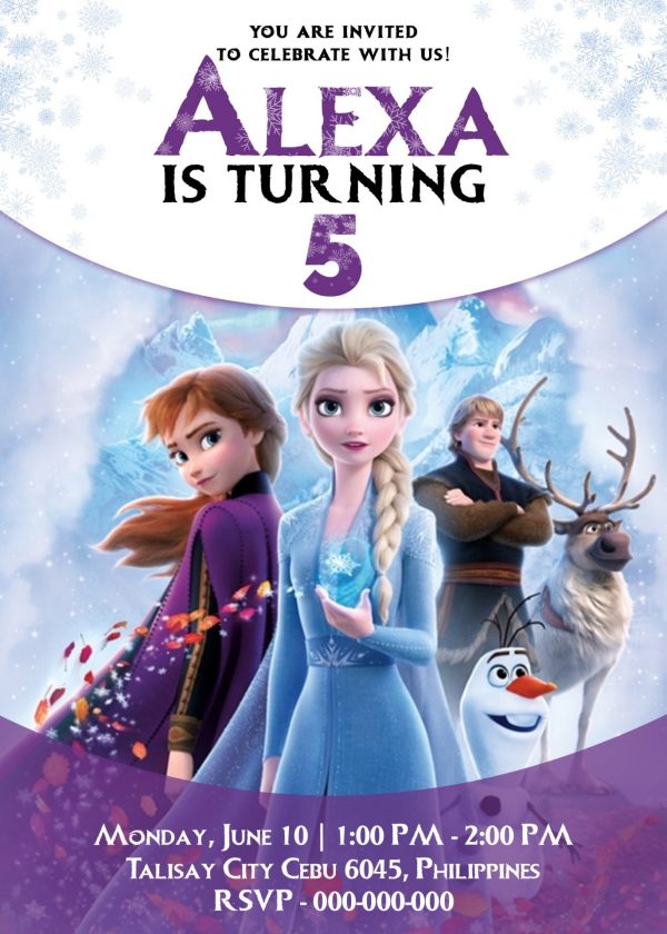 Frozen 2 Birthday Invitation