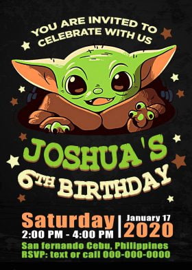 baby yoda birthday card