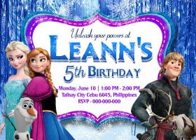 Frozen Invitation Card