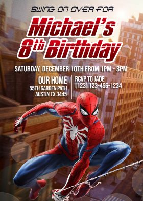 Amazing Spiderman Birthday Invitation