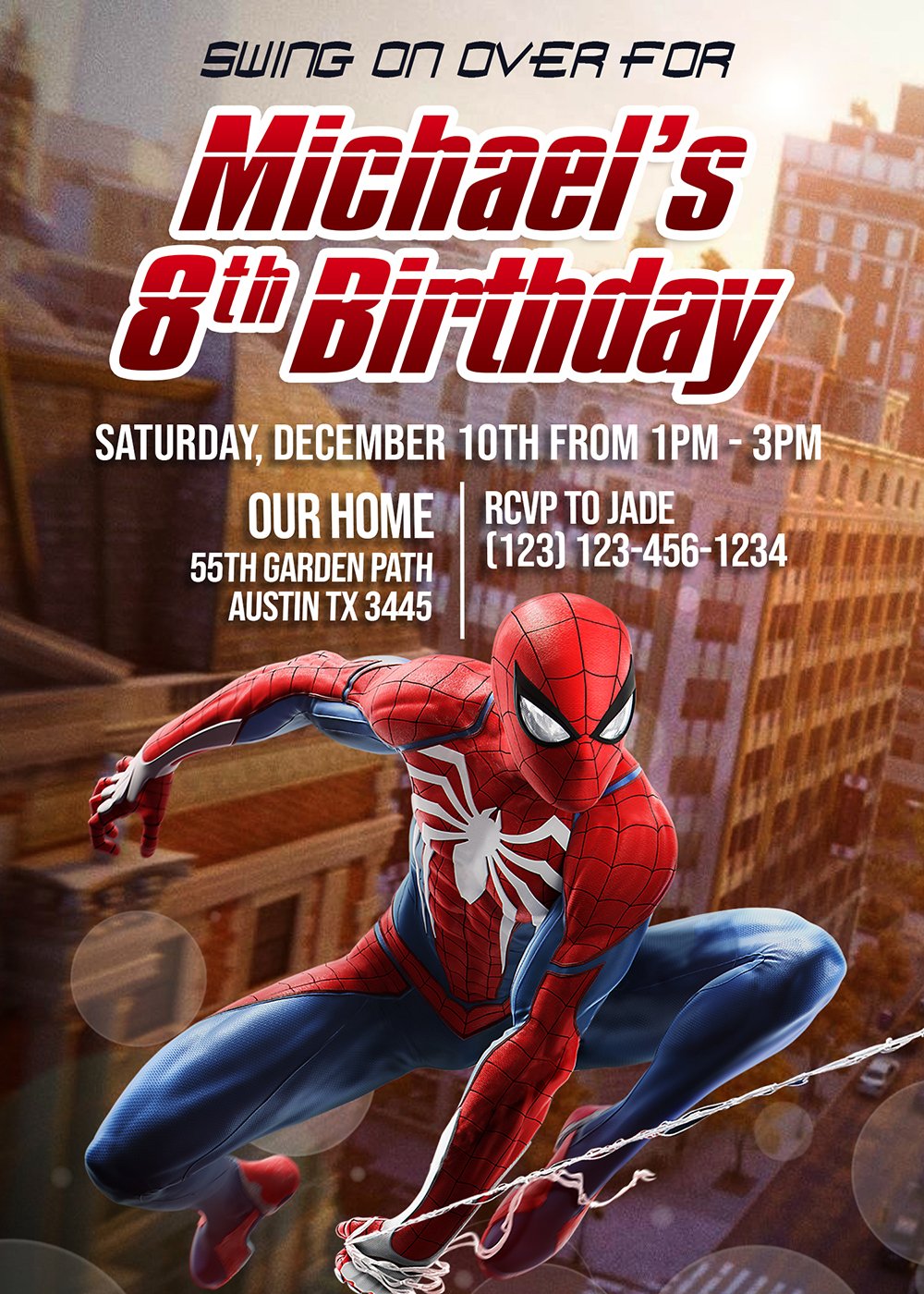 Amazing Spider man Birthday Invitation - Jamakodesigns