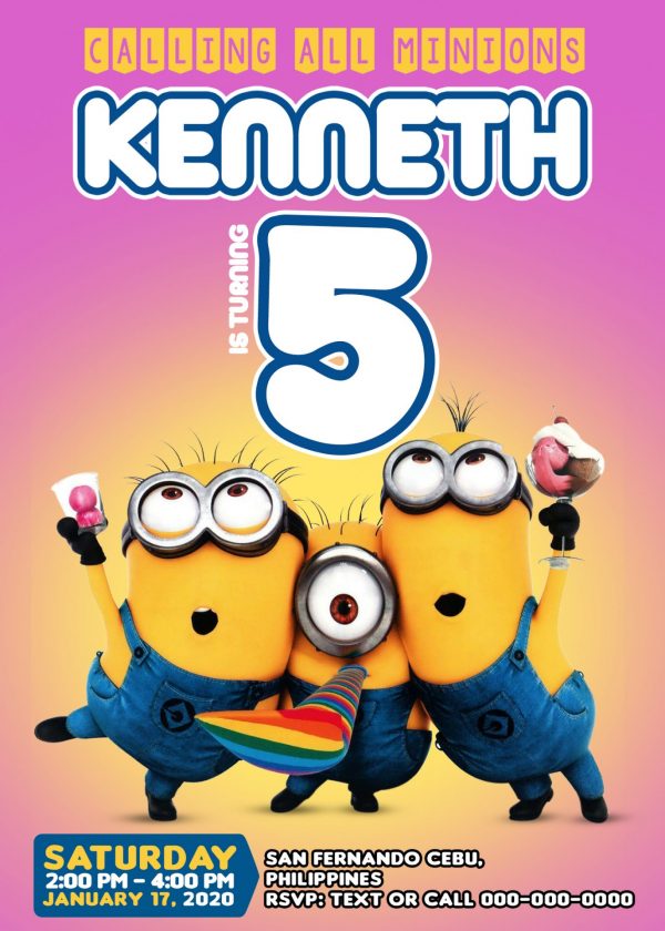 Minion Birthday Invitation