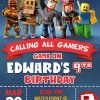 ROBLOX Birthday Party Invitation 4 x 6 or 5 x 7 Printable 1363