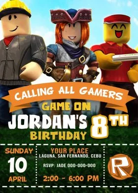 Roblox Rainbow Friends Birthday Invitation - oscarsitosroom, awsome price  6.00$