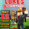ROBLOX online game birthday Invitation