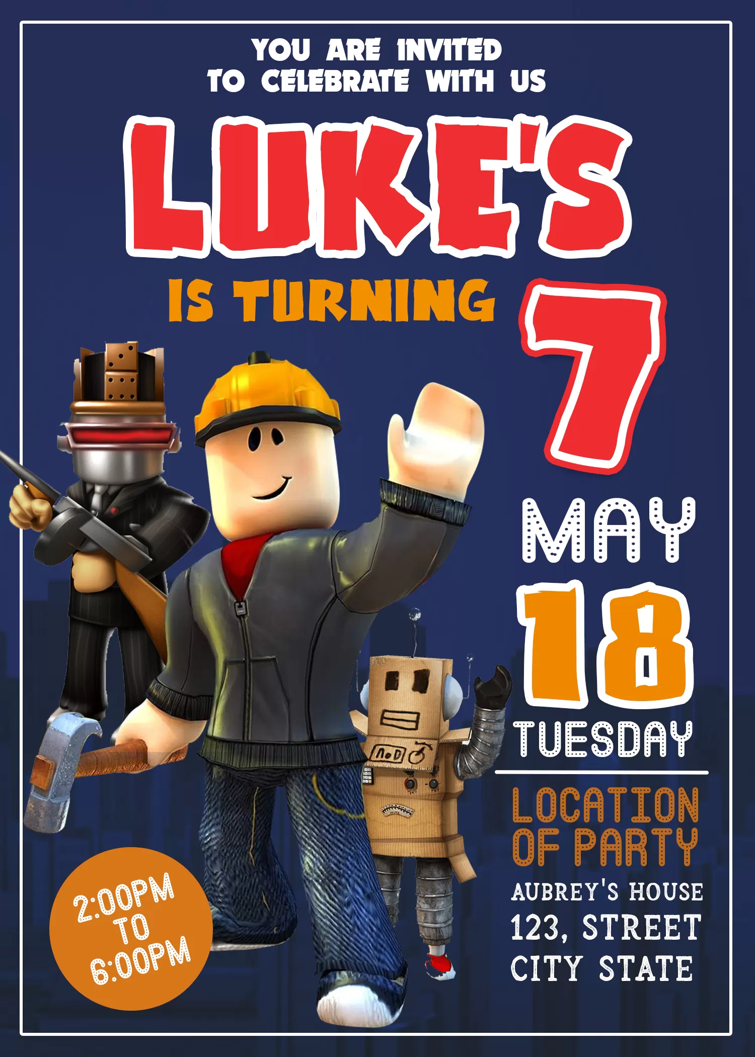 Roblox birthday invite,  in 2023