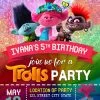 Trolls World Tour Birthday Invitation Printable