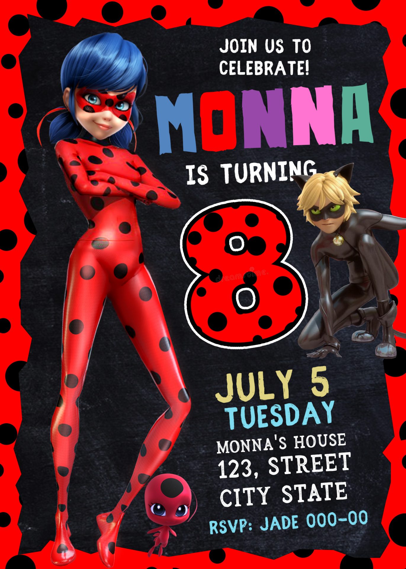 free printable ladybug invitations