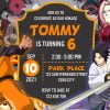 Naruto Birthday Invitation Printable 5 x 7 or 4 x 6