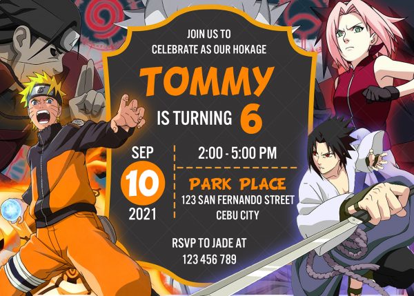 Naruto Birthday Invitation