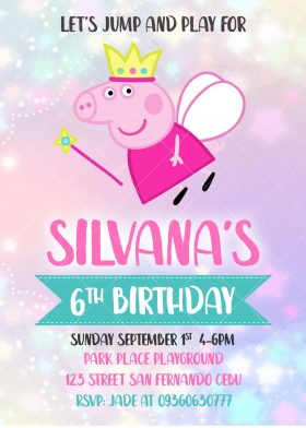 Peppa pig Birthday Invitation