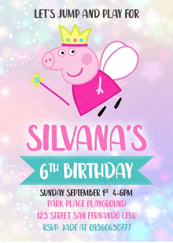 Peppa pig Birthday Invitation