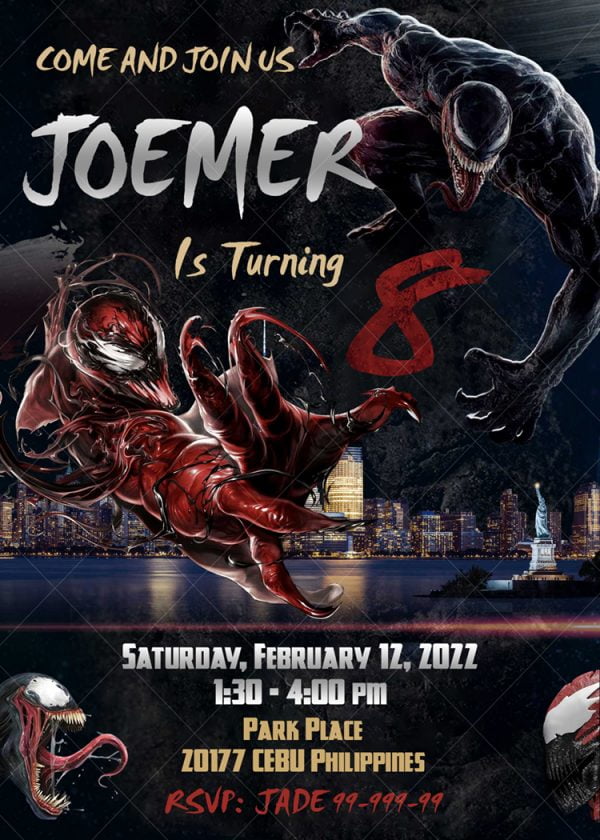 Venom Let There Be Carnage Birthday Invitation.1