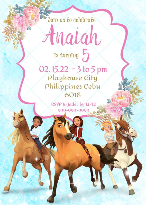 Spirit Riding Birthday Invitation