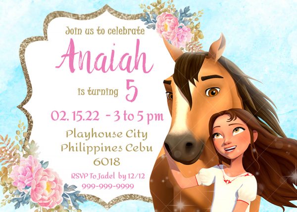 Spirit Riding Birthday Invitation