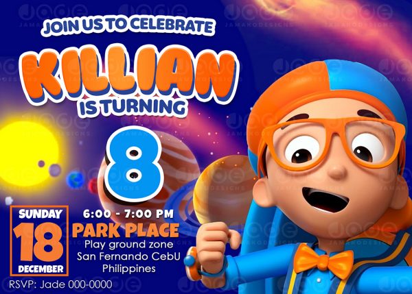 Blippi Birthday Invitation 5