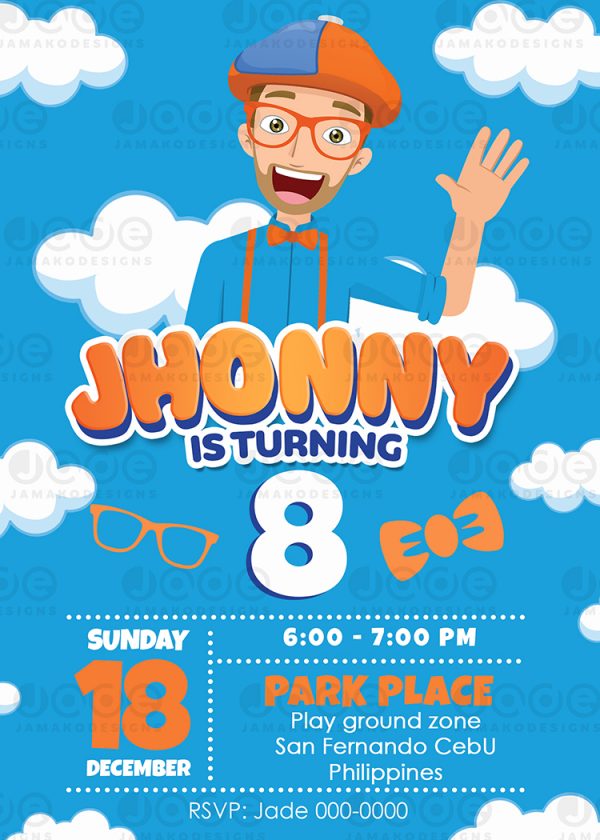 Blippi Birthday Invitation 6