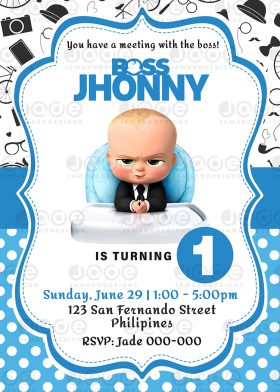 Boss baby Birthday Invitation