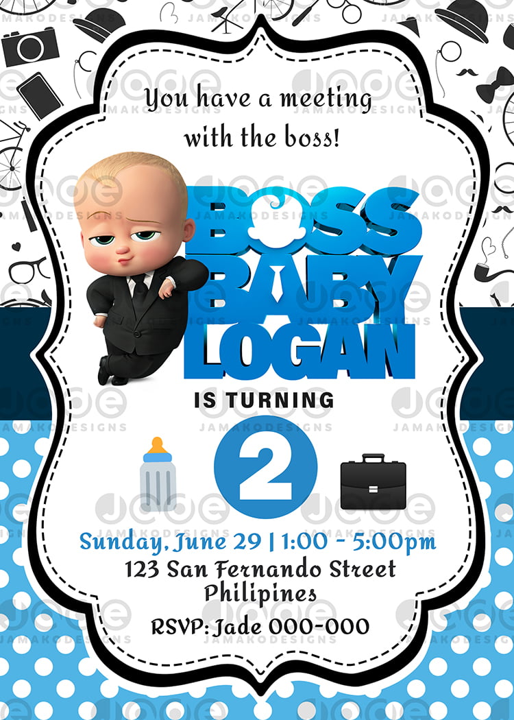 Afskrække Regeneration skrive et brev The Boss Baby birthday party printable - Jamakodesigns