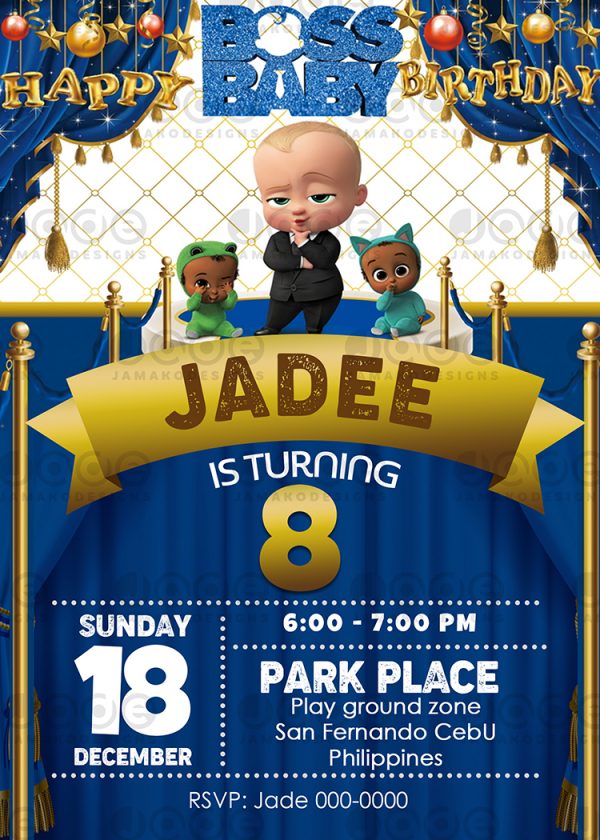 Boss baby Birthday Invitation