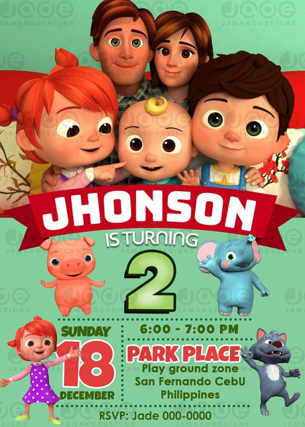 Cocomelon Birthday Invitation 6