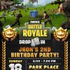 Fortnite Battle Royale Birthday Invitation Design