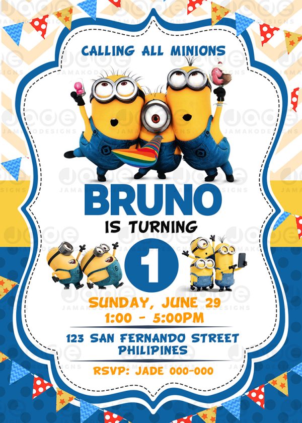Minions Birthday Invitation 2