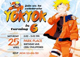 Naruto shippuden Invitation