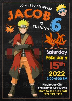 Naruto shippuden Invitation