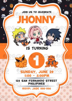 Naruto shippuden Invitation