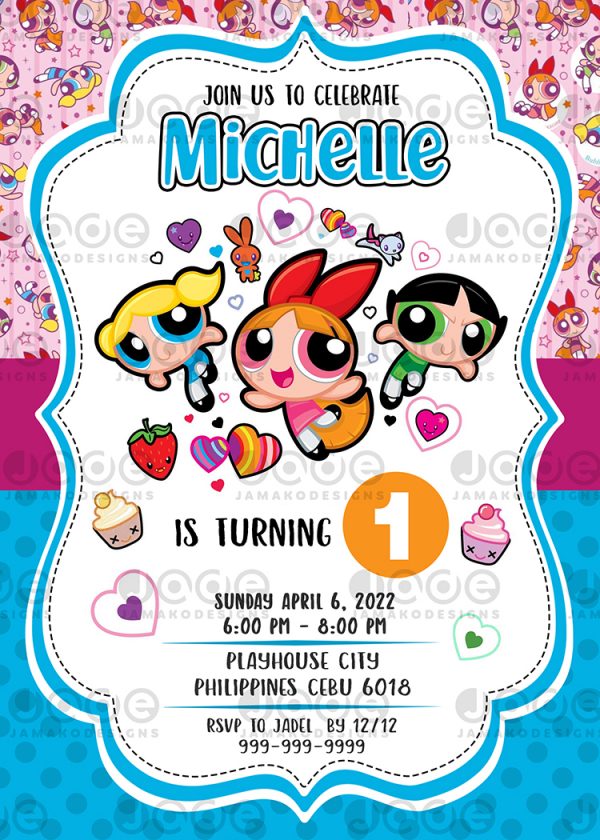 Power puff girls Invitation 2