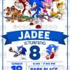 Sonic Boom Birthday Invitation, Sonic Boom Printable 4 x 6 or 5 x 7