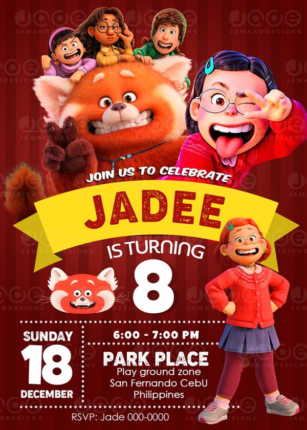 Turning red Birthday Invitation 6