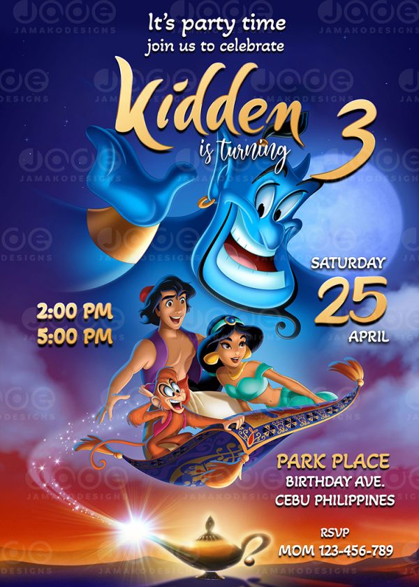 Aladdin Birthday Invitation - 2