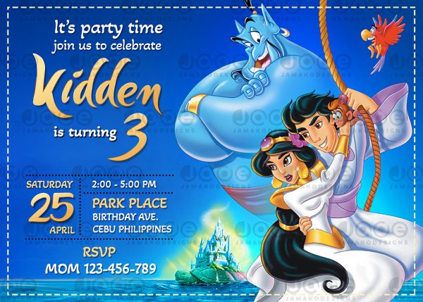 Aladdin Birthday Invitation -3