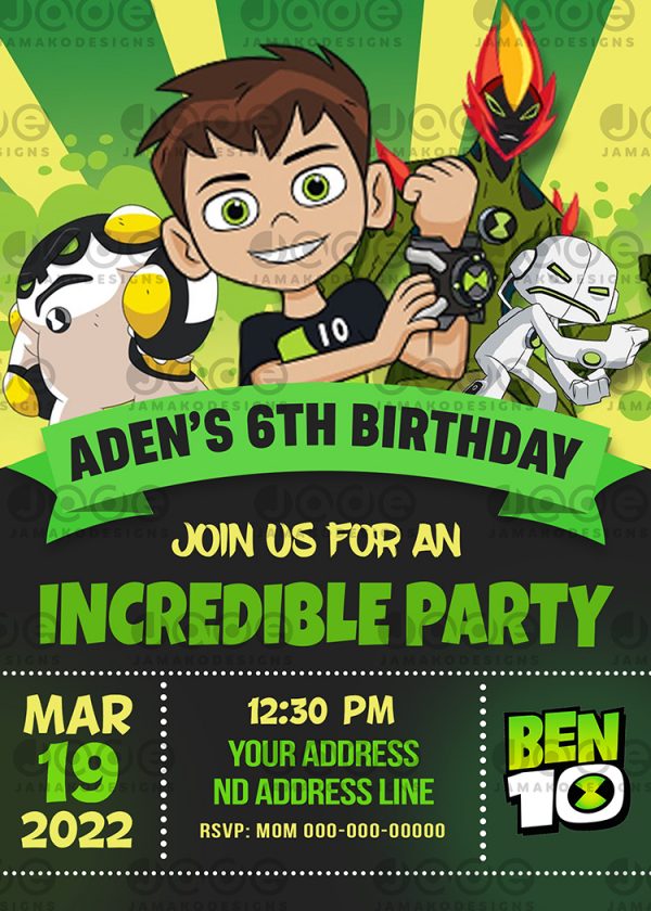 Ben 10 Birthday Invitation 4