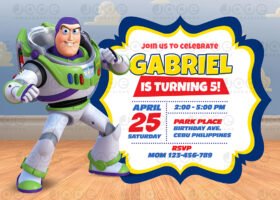 Buzz Lightyear Birthday Invitation