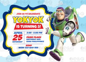 Buzz Lightyear Birthday Invitation 2