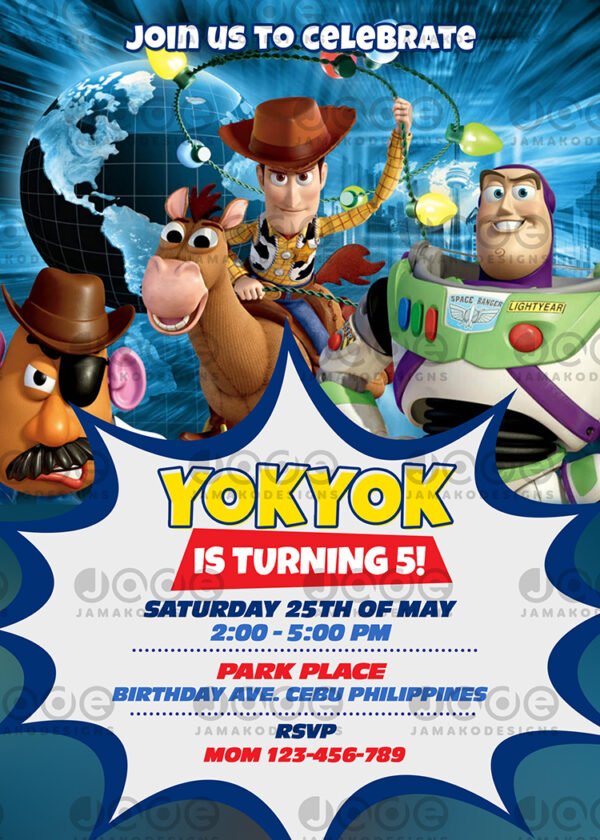 Buzz Lightyear Birthday Invitation 4