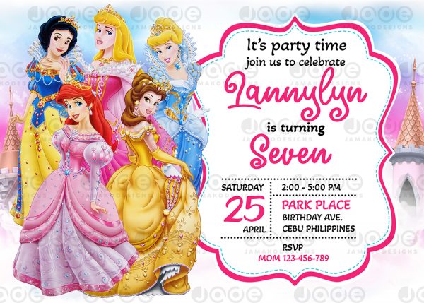 Disney Princess Birthday Invitation