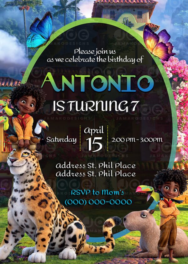 Disney Encanto Birthday Invitation Antonio Madrigal