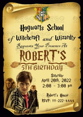 Harry Potter Birthday Invitation