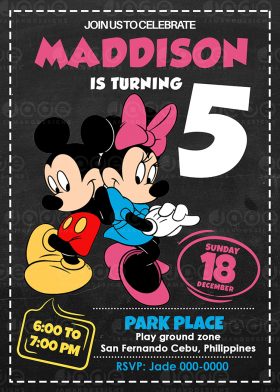 Mickey Mouse Birthday Invitation