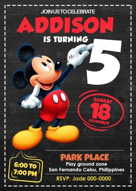 Mickey Mouse Birthday Invitation