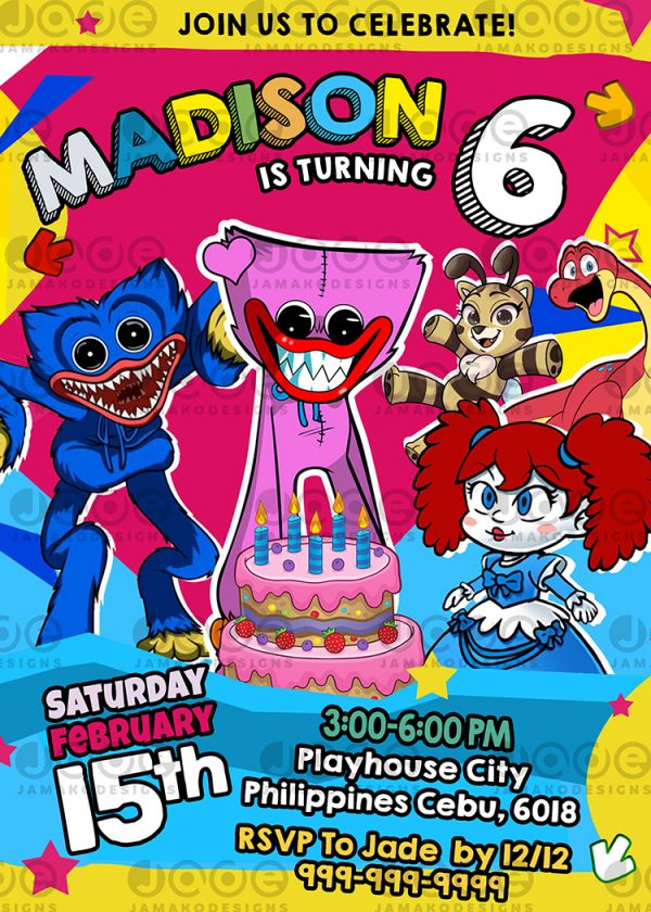 Poppy Playtime Birthday Invitation