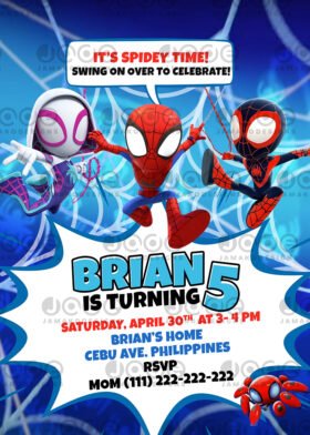 Spiderman Birthday Invitation