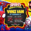 Spidey and His Amazing Friends digital birthday invitation