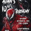 Venom vs Carnage Birthday Invitation