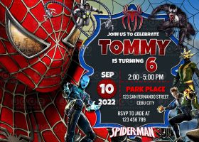 Venom vs Carnage Birthday Invitation 4